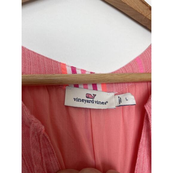 Vineyard Vines Women's Sleeveless Striped Neon Pop Maxi Midi Dress Size Large L - Picture 9 of 14